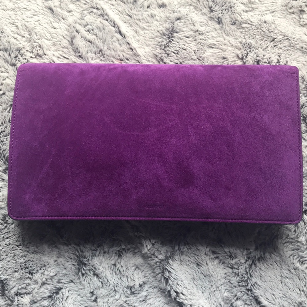 ❌SOLD❌GUCCI DIONYSUS suede leather RARE XL clutch - Picture 4 of 9